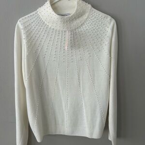 Vintage beaded sweater XL